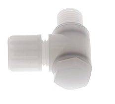 8x6mm & G1/4'' PVDF Elbow Compression Fitting with Male Threads with Banjo Bolt 10 bar
