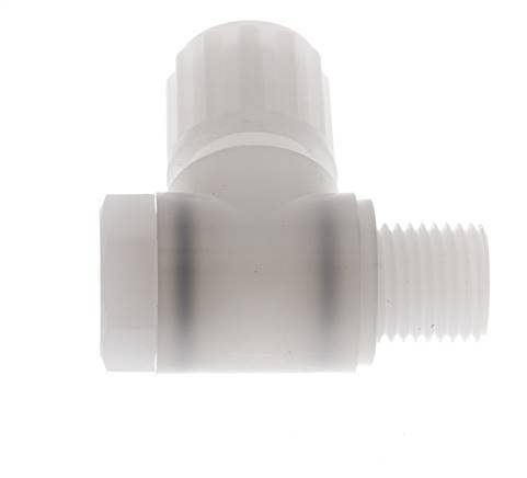 8x6mm & G1/4'' PVDF Elbow Compression Fitting with Male Threads with Banjo Bolt 10 bar