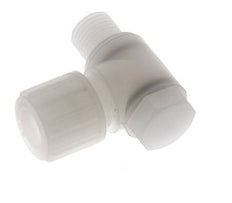 10x8mm & G1/4'' PVDF Elbow Compression Fitting with Male Threads with Banjo Bolt 10 bar