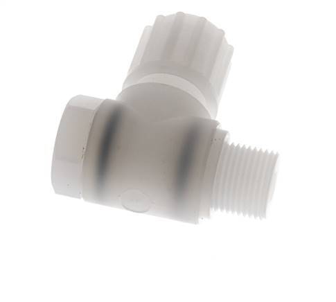 12x10mm & G3/8'' PVDF Elbow Compression Fitting with Male Threads with Banjo Bolt 10 bar