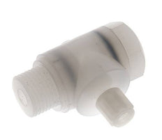 6x4mm & G1/2'' PVDF Elbow Compression Fitting with Male Threads with Banjo Bolt 10 bar