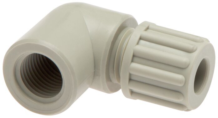 6x4mm & G1/8'' PA Elbow Compression Fitting with Female Threads 10 bar [2 Pieces]