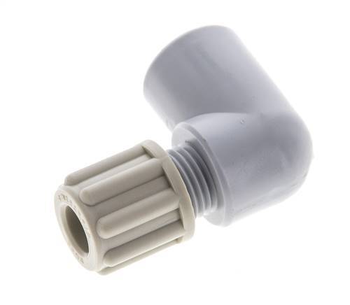 6x4mm & G1/8'' PA Elbow Compression Fitting with Female Threads 10 bar [2 Pieces]