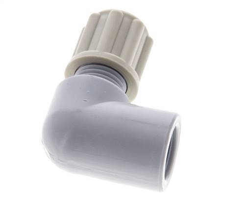 6x4mm & G1/8'' PA Elbow Compression Fitting with Female Threads 10 bar [2 Pieces]