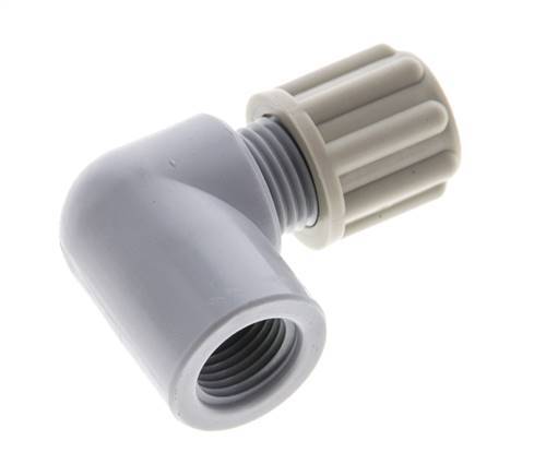 6x4mm & G1/8'' PA Elbow Compression Fitting with Female Threads 10 bar [2 Pieces]