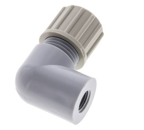 10x8mm & G1/8'' PA Elbow Compression Fitting with Female Threads 10 bar