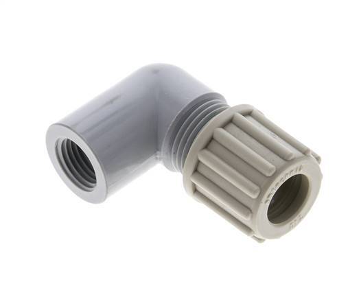 12x10mm & G1/4'' PA Elbow Compression Fitting with Female Threads 10 bar
