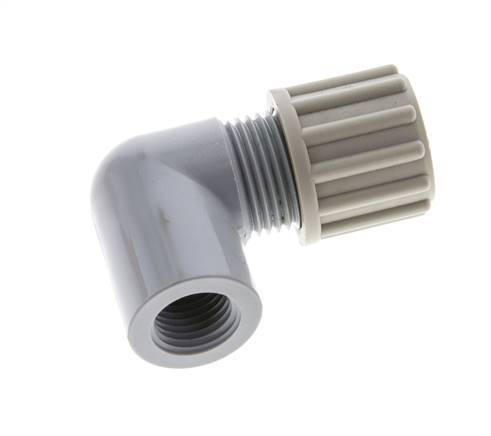 12x10mm & G1/4'' PA Elbow Compression Fitting with Female Threads 10 bar