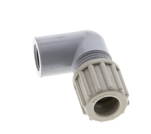 12x10mm & G1/4'' PA Elbow Compression Fitting with Female Threads 10 bar