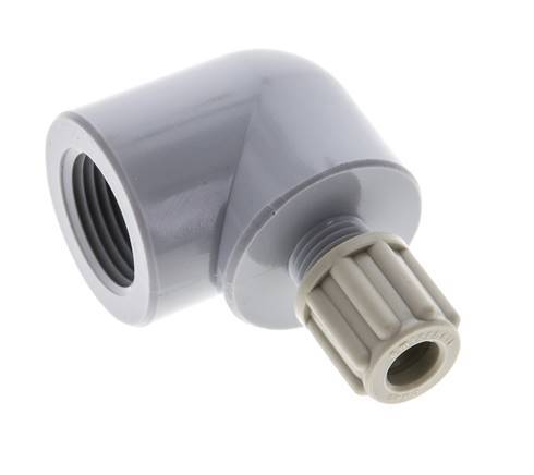 6x4mm & G3/8'' PA Elbow Compression Fitting with Female Threads 10 bar [2 Pieces]