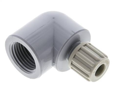 8x6mm & G1/2'' PA Elbow Compression Fitting with Female Threads 10 bar