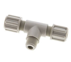 6x4mm & G1/8'' PP T-Shape Tee Compression Fitting with Male Threads 10 bar