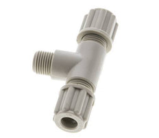 6x4mm & G1/8'' PP T-Shape Tee Compression Fitting with Male Threads 10 bar
