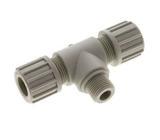 14x12mm & G3/8'' PP T-Shape Tee Compression Fitting with Male Threads 10 bar
