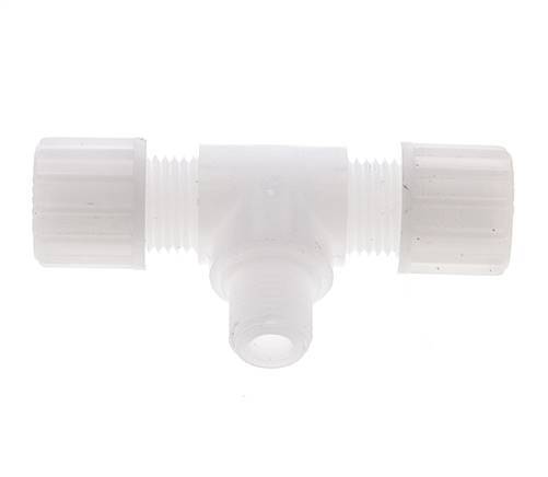 8x6mm & G3/8'' PVDF T-Shape Tee Compression Fitting with Male Threads 10 bar