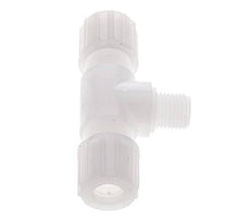 8x6mm & G3/8'' PVDF T-Shape Tee Compression Fitting with Male Threads 10 bar