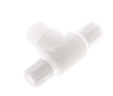6x4mm & G3/8'' PVDF T-Shape Tee Compression Fitting with Male Threads 10 bar