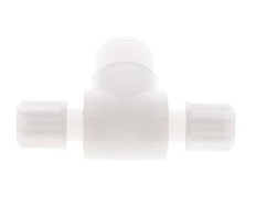 8x6mm & G3/8'' PVDF T-Shape Tee Compression Fitting with Male Threads 10 bar