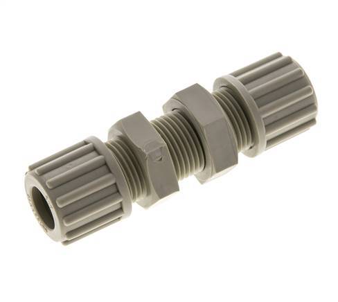 12x10mm PP Straight Compression Fitting Bulkhead 10 bar