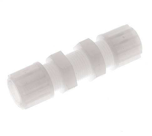 12x10mm PVDF Racor recto de compresión Pasamuros 10 bar