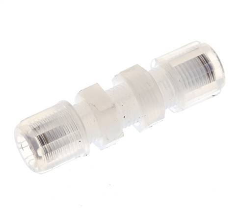 6x4mm & PFA Straight Compression Fitting Bulkhead 10 bar
