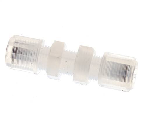 6x4mm & PFA Straight Compression Fitting Bulkhead 10 bar