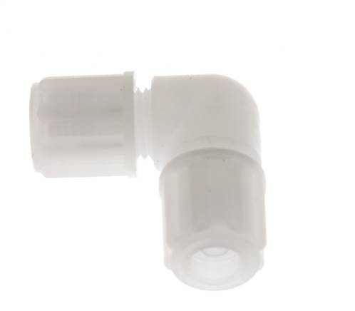 Racor de compresión acodado 6x4mm PVDF 10 bar