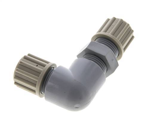 12x9mm PA Codo Compresión Racor Pasamuros 10 bar