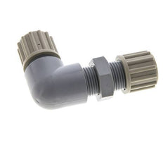 12x9mm PA Codo Compresión Racor Pasamuros 10 bar