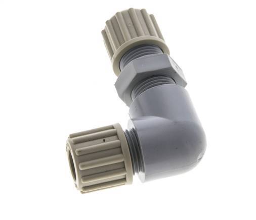 12x9mm PA Codo Compresión Racor Pasamuros 10 bar