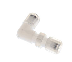 Racor de compresión codo 6x4mm y PFA con rosca hembra Pasamuros 10 bar