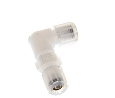 Racor de compresión codo 6x4mm y PFA con rosca hembra Pasamuros 10 bar