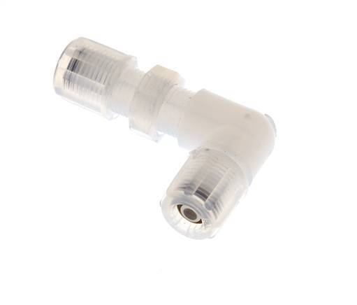 Racor de compresión codo 6x4mm y PFA con rosca hembra Pasamuros 10 bar