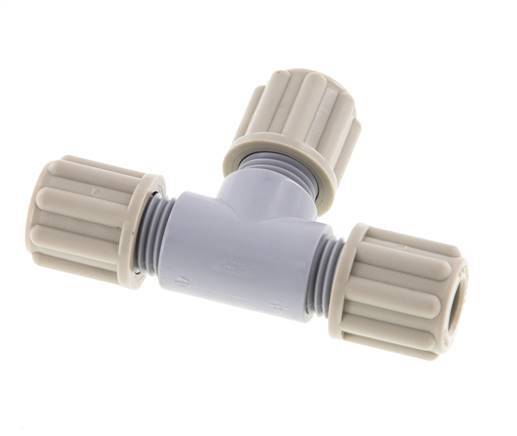 6x4mm PA T-Shape Tee Compression Fitting 10 bar [2 Pieces]