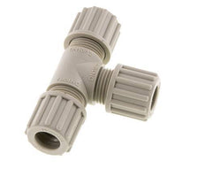 12x10mm PP T-Shape Tee Compression Fitting 10 bar