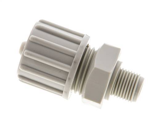 10x4mm & G1/8'' PP Straight Compression Fitting with Male Threads 10 bar PVC and PA