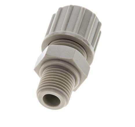 10x4mm & G1/4'' PP Straight Compression Fitting with Male Threads 10 bar PVC and PA