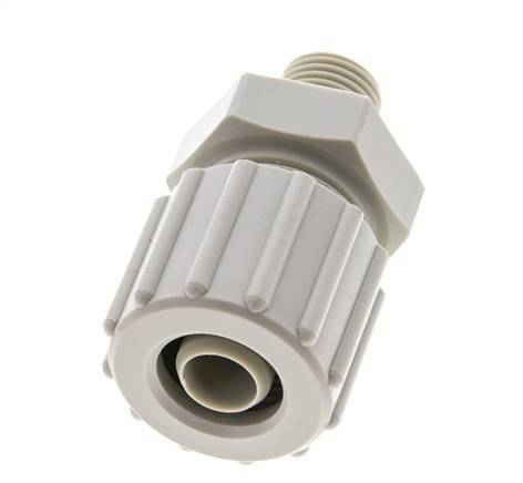 15x9mm & G1/4'' PP Straight Compression Fitting with Male Threads 10 bar PVC and PA