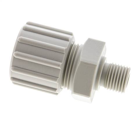 15x9mm & G1/4'' PP Straight Compression Fitting with Male Threads 10 bar PVC and PA