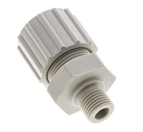 15x9mm & G1/4'' PP Straight Compression Fitting with Male Threads 10 bar PVC and PA