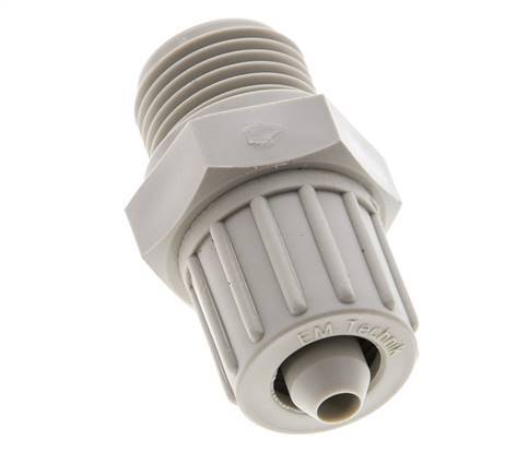 12x6mm & G1/2'' PP Straight Compression Fitting with Male Threads 10 bar PVC and PA