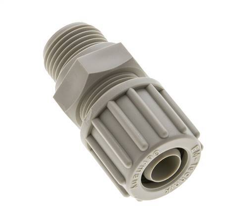 16x10mm & G1/2'' PP Straight Compression Fitting with Male Threads 10 bar PVC and PA