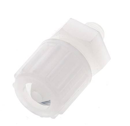 12x6mm & G1/8'' PVDF Straight Compression Fitting with Male Threads 10 bar PVC and PA