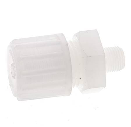 10x4mm & G1/4'' PVDF Straight Compression Fitting with Male Threads 10 bar PVC and PA