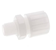 12x6mm & G1/4'' PVDF Straight Compression Fitting with Male Threads 10 bar PVC and PA