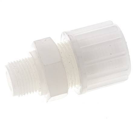 15x9mm & G1/2'' PVDF Straight Compression Fitting with Male Threads 10 bar PVC and PA