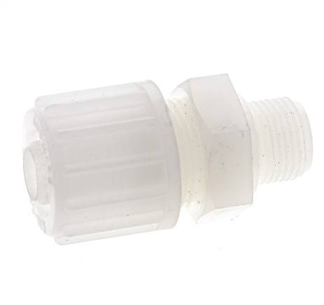 15x9mm & G1/2'' PVDF Straight Compression Fitting with Male Threads 10 bar PVC and PA