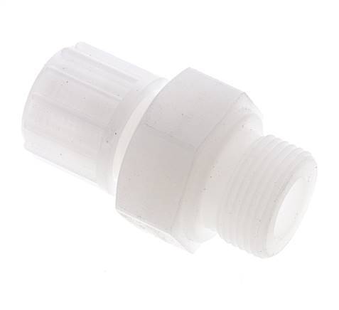 16x10mm & G3/4'' PVDF Straight Compression Fitting with Male Threads 10 bar PVC and PA