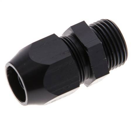 12x6mm & G3/8'' Aluminum Straight Compression Fitting with Male Threads 10 bar PVC and PA [2 Pieces]