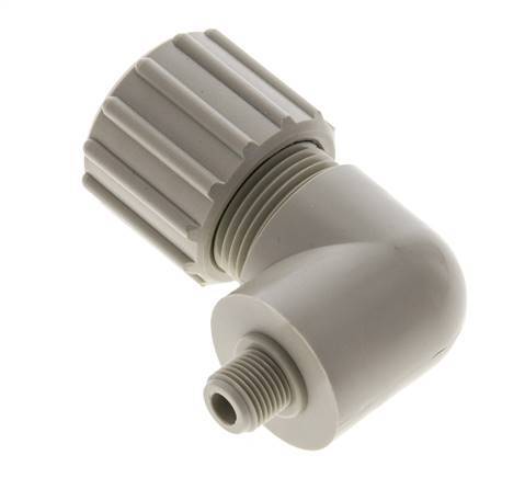 15x9mm & G1/8'' PP Elbow Compression Fitting with Male Threads 10 bar PVC and PA